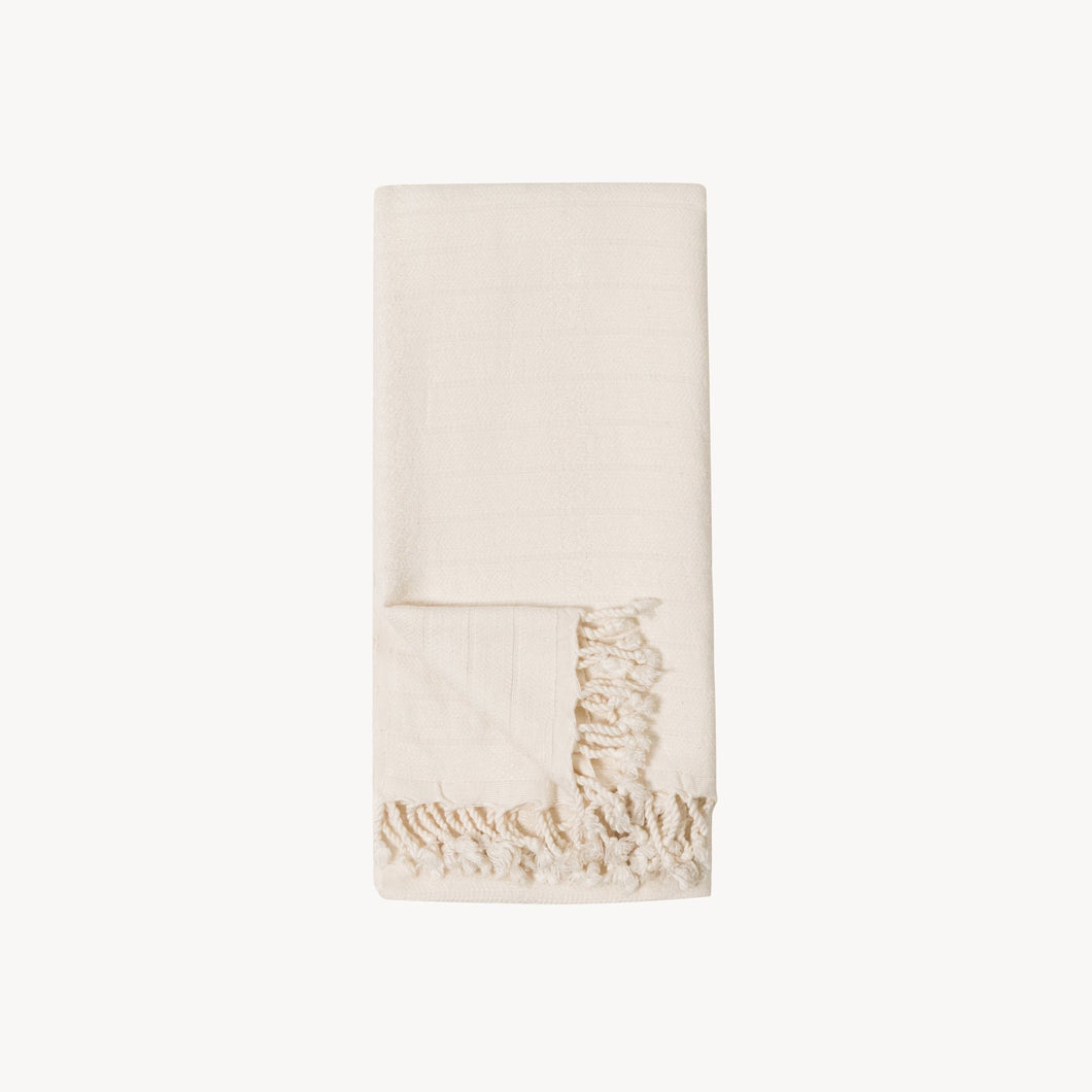 Pokoloko Bamboo Striped Turkish Towel - Cream