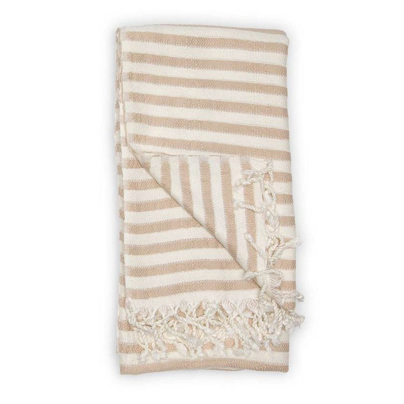 Pokoloko Zebra Bamboo Turkish Towel - Beige