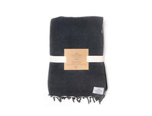 Load image into Gallery viewer, Tofino Towel Co. Shore Washed Waffle Throw Charcoal