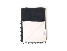 Load image into Gallery viewer, Tofino Towel Co. Shore Washed Waffle Throw Charcoal
