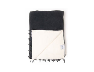 Tofino Towel Co. Shore Washed Waffle Throw Charcoal