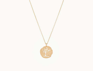 Tree of Life Carved Medallion Necklace