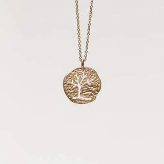 Tree of Life Carved Medallion Necklace