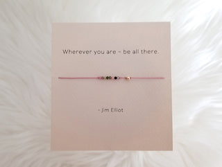 Mai Lin "Wherever You Are..." Tourmaline On Pink Silk