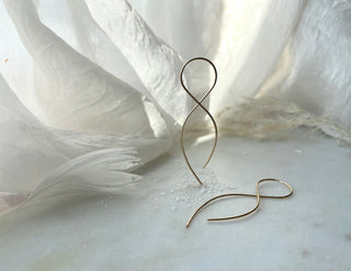 Small Infinity Earrings Yellow Gold Filled