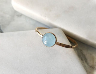 Strut Jewelry 14K Gold-Filled Aquamarine Stacking Ring