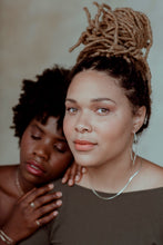 Load image into Gallery viewer, Medium Beaded Crescent Earrings Yellow Gold Filled