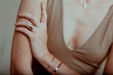 Load image into Gallery viewer, Medium Simple Forged Cuff Bracelet Rose Gold Filled