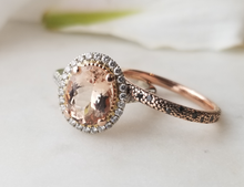 Load image into Gallery viewer, A Modern Vintage Inspired Morganite Ring