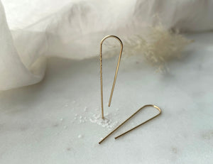 Large Trace Hook Earrings Yellow Gold Filled