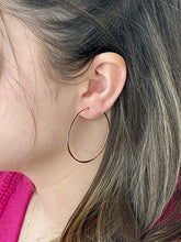 Load image into Gallery viewer, Large Round Hoop Earrings Rose Gold Filled