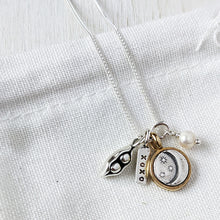 Load image into Gallery viewer, Marmalade Designs Moon + Stars Little Love Charm Necklace Set