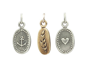 Marmalade Designs Silver & Bronze Tiny Oval Charms