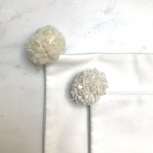 Load image into Gallery viewer, Pi&#39;lo Small Velvet Pillow with Pom-Poms
