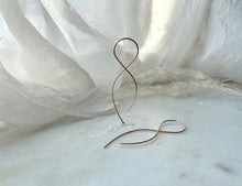 Load image into Gallery viewer, Small Infinity Earrings Rose Gold Filled