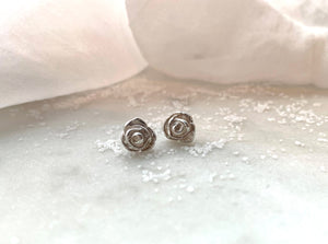 Marmalade Designs Sterling Silver "Rose" Sculpted Studs