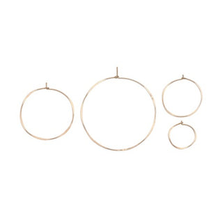 Small Round Hoop Earrings Rose Gold Filled