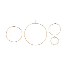 Load image into Gallery viewer, Medium Round Hoop Earrings Yellow Gold Filled