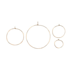 Extra Large Round Hoop Earrings Rose Gold Filled