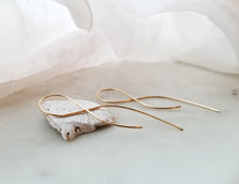 Load image into Gallery viewer, Small Infinity Earrings Yellow Gold Filled