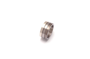 Tri-Tone and Sterling Silver Band