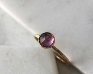 Strut Jewelry 14K Gold-Filled Amethyst Stacking Ring