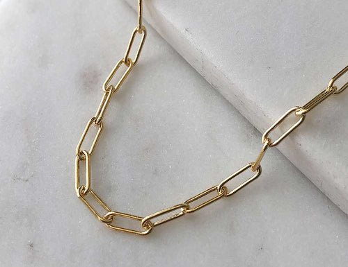 Strut Jewelry 14K Gold-Filled Medium Smooth Link Connection Chain Necklace