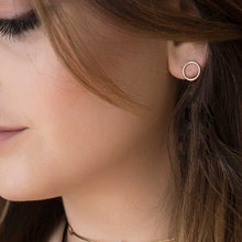 Load image into Gallery viewer, Strut Jewelry 14K Gold-Filled and Silver Mini Open Circle Studs