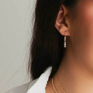 Strut Jewelry White Pearl Drop Earrings