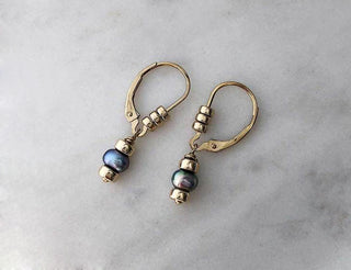 Iridescent Pearl Drop Earrings