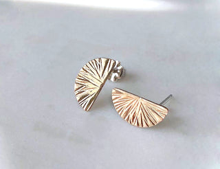 14K Gold-Filled and Silver Half Moon Studs