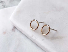 Load image into Gallery viewer, Strut Jewelry 14K Gold-Filled and Silver Mini Open Circle Studs