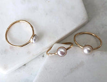 Load image into Gallery viewer, Strut Jewelry 14K Gold-Filled Pearl Stacking Ring