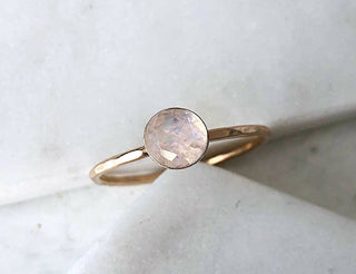 Strut Jewelry 14K Gold-Filled Rainbow Moonstone Stacking Ring