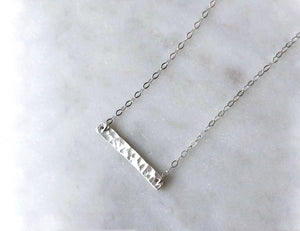Strut Jewelry Sterling Silver Mini Bar Necklace