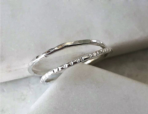 Strut Jewelry Sterling Silver Stacking Bands