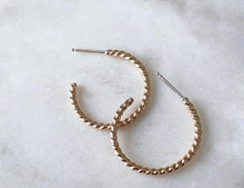 Load image into Gallery viewer, Strut Jewelry 14K Gold-Filled and Silver Twist Hoop Earrings