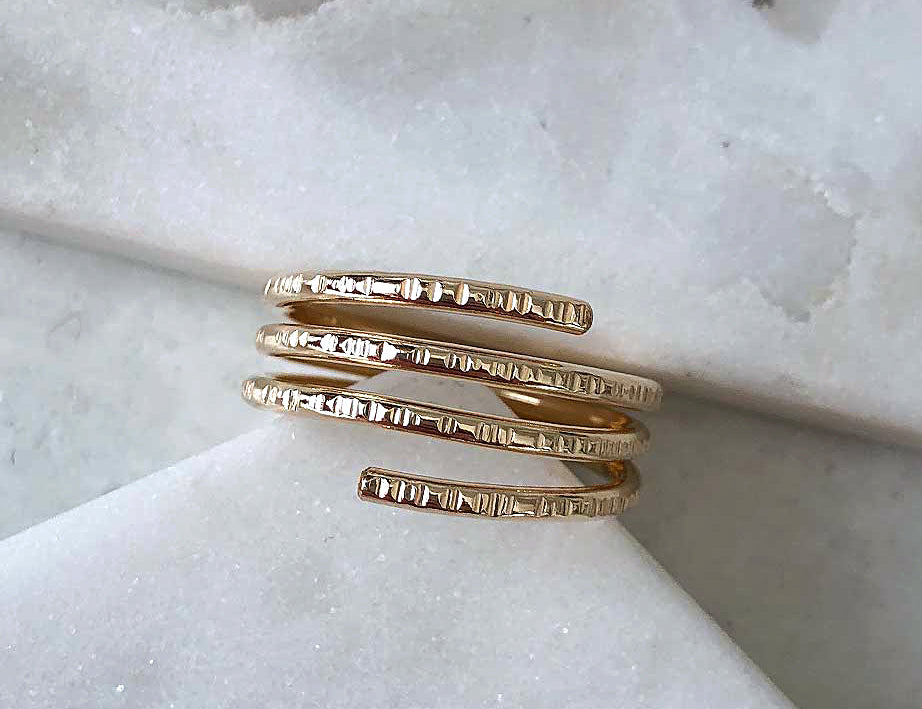 Strut Jewelry 14K Gold-Filled Skinny Wrap Ring